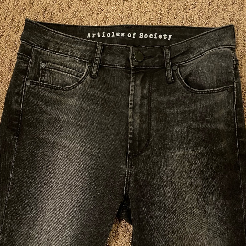 Articles of society black faded washed jeans
